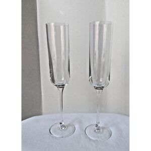 Elegant Crystal Champagne flutes (Set Of 2 Schott Zwiesel 10"